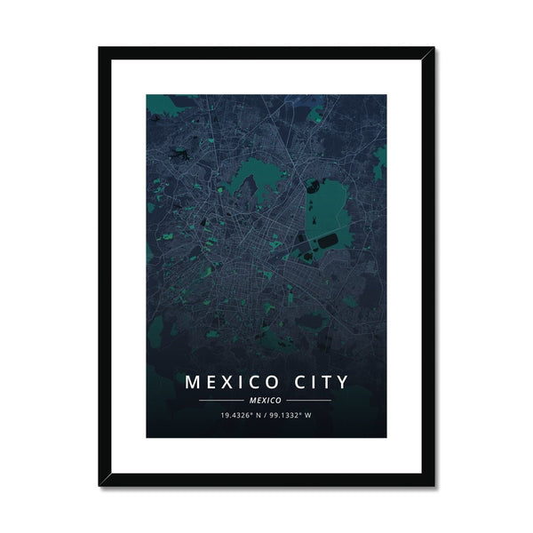 Mexico City Map Prints 5 - Map Matte Print by doingly