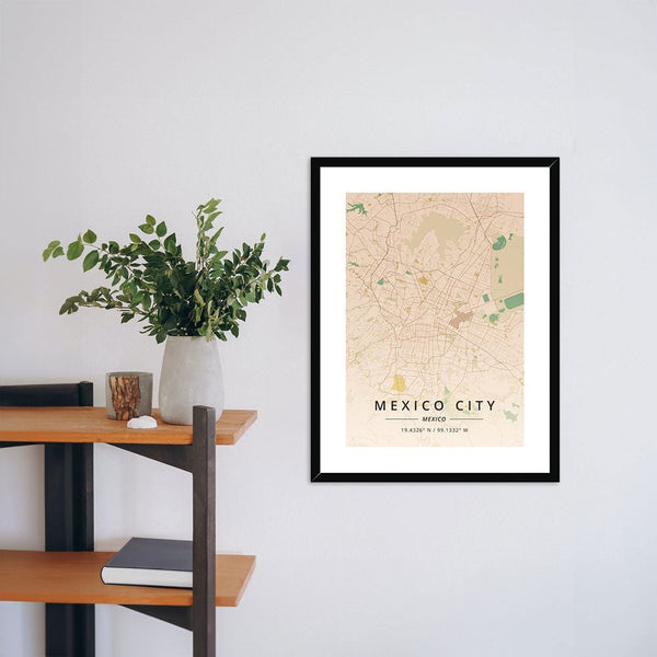 Mexico City Maps 2 - Map Matte Print by doingly