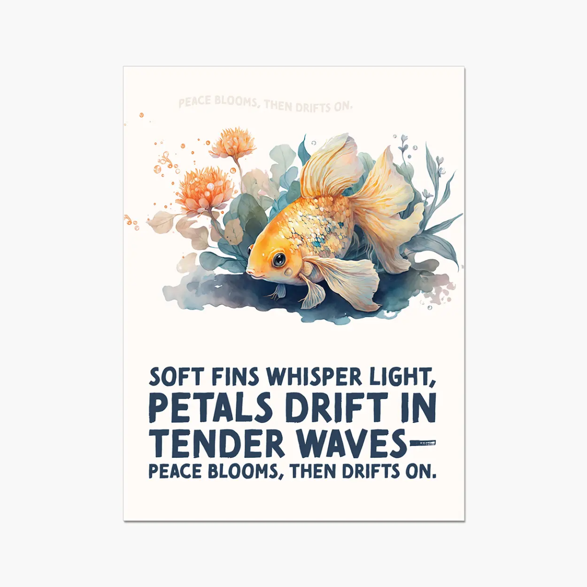 Nature's Serenity - Goldfish Blossoms 1 3 - Animal Poster Print by doingly