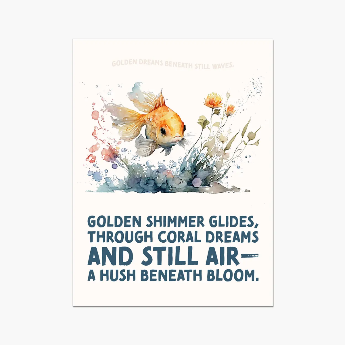 Nature's Serenity - Goldfish Blossoms 2 3 - Animal Poster Print by doingly