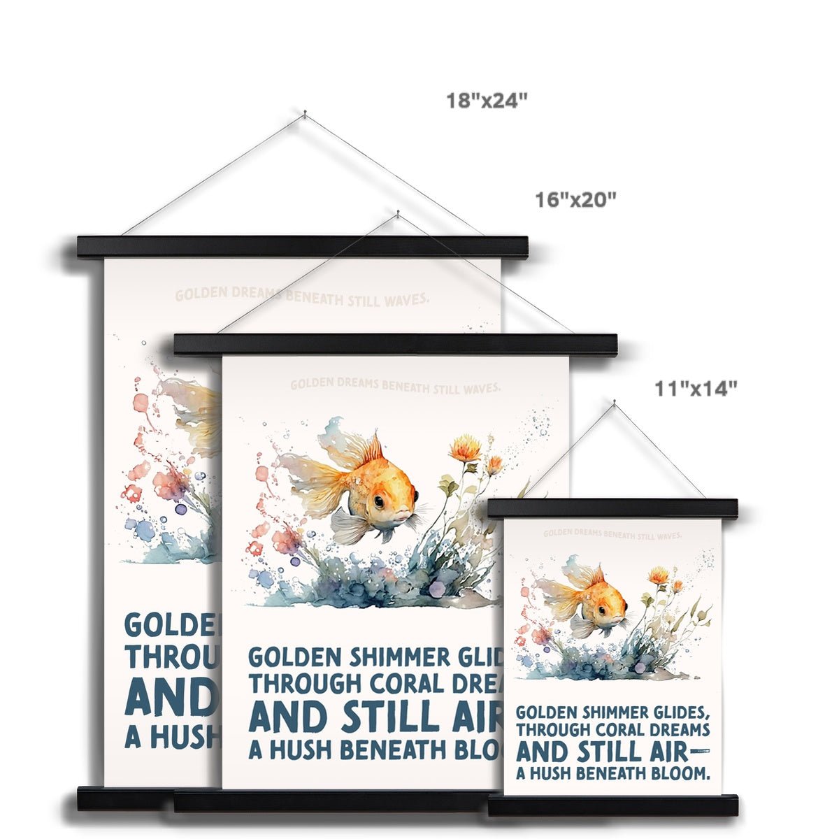 Nature's Serenity - Goldfish Blossoms 2 5 - Animal Poster Print by doingly