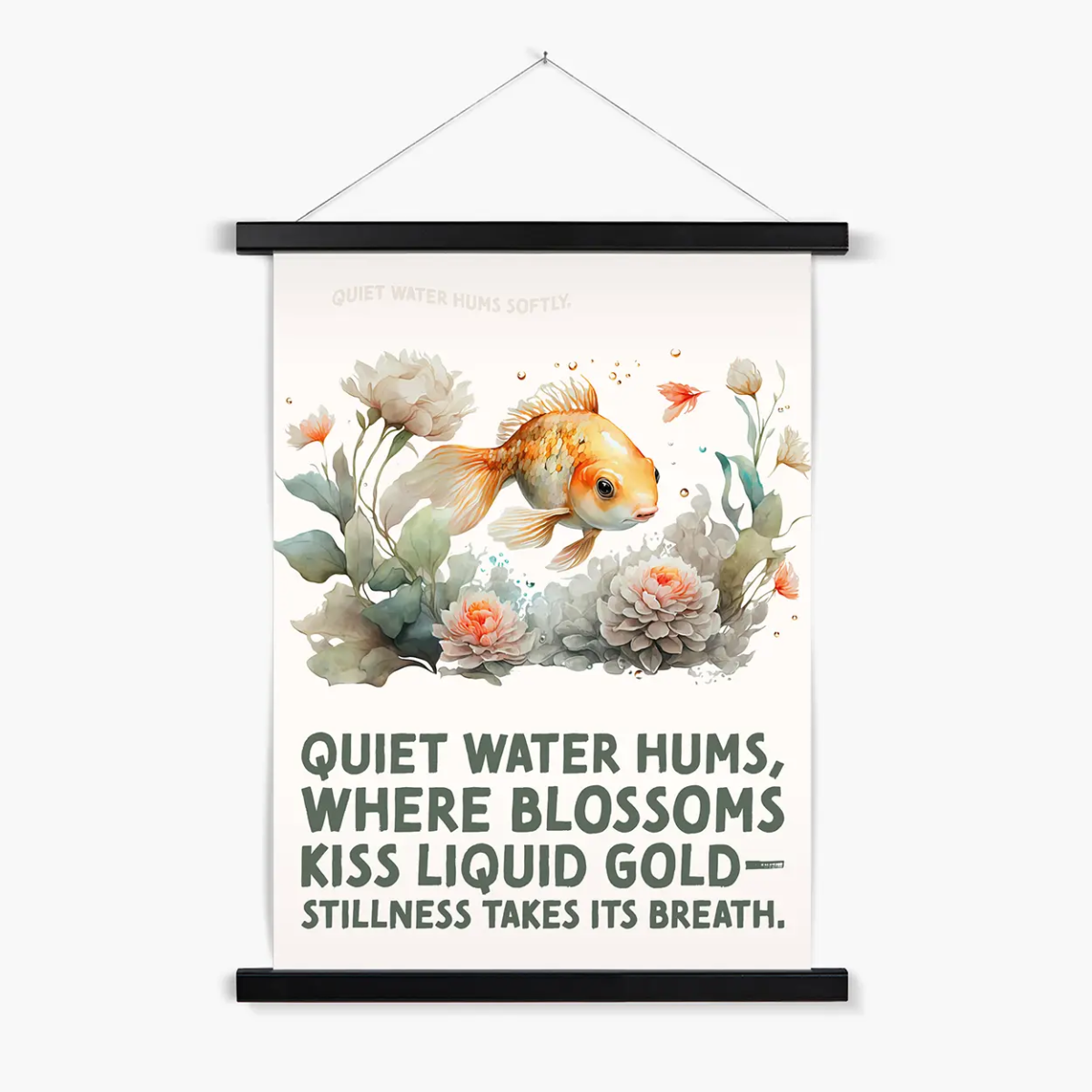 Nature's Serenity - Goldfish Blossoms 3 4 - Animal Poster Print by doingly