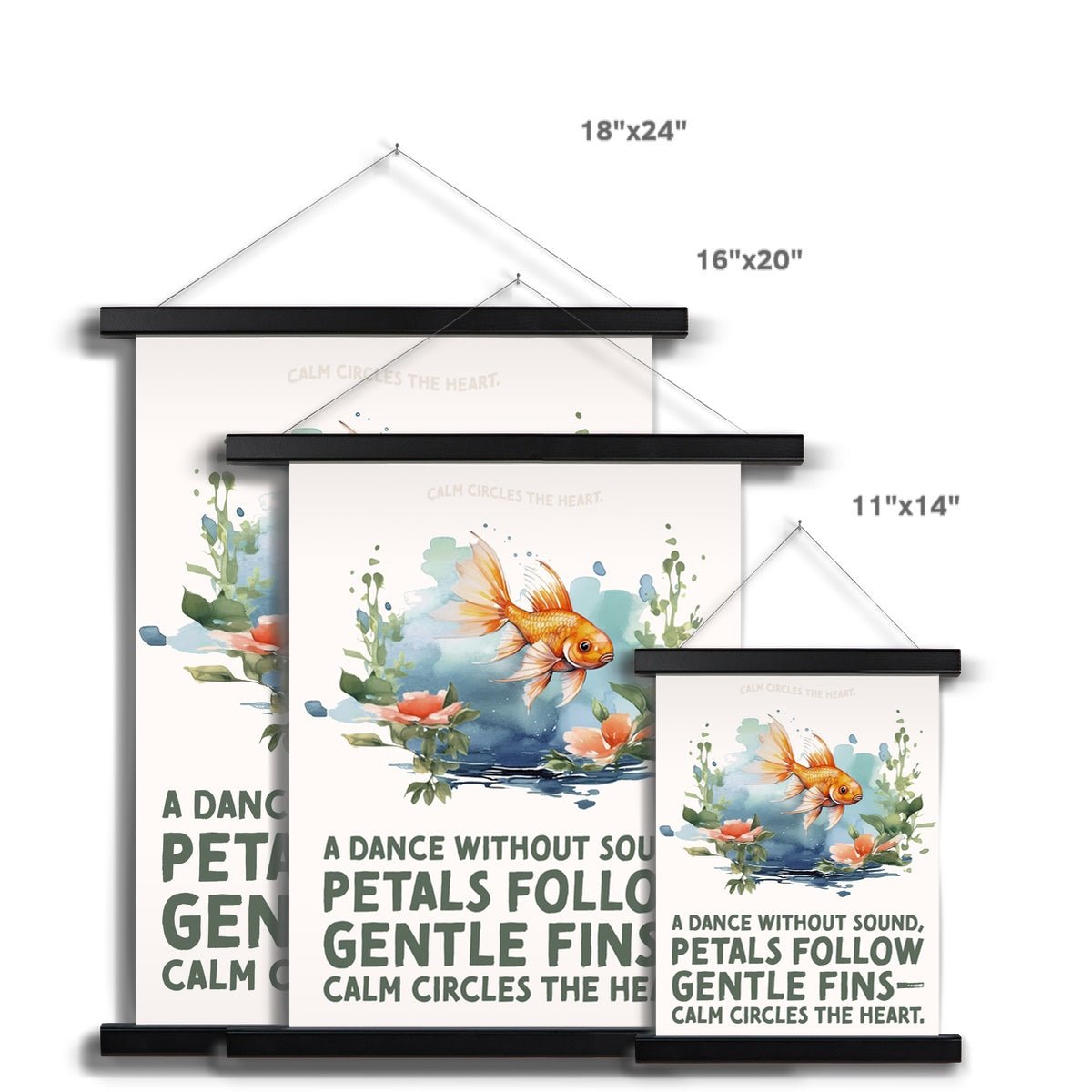 Nature's Serenity - Goldfish Blossoms 4 5 - Animal Poster Print by doingly