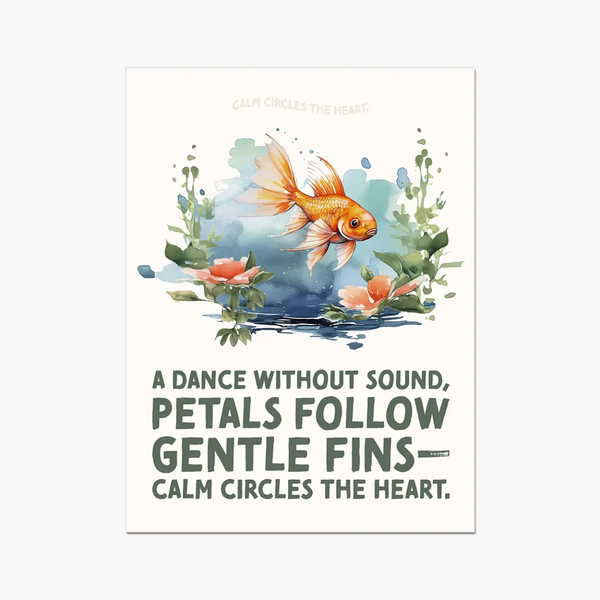 Nature's Serenity - Goldfish Blossoms 4 3 - Animal Poster Print by doingly