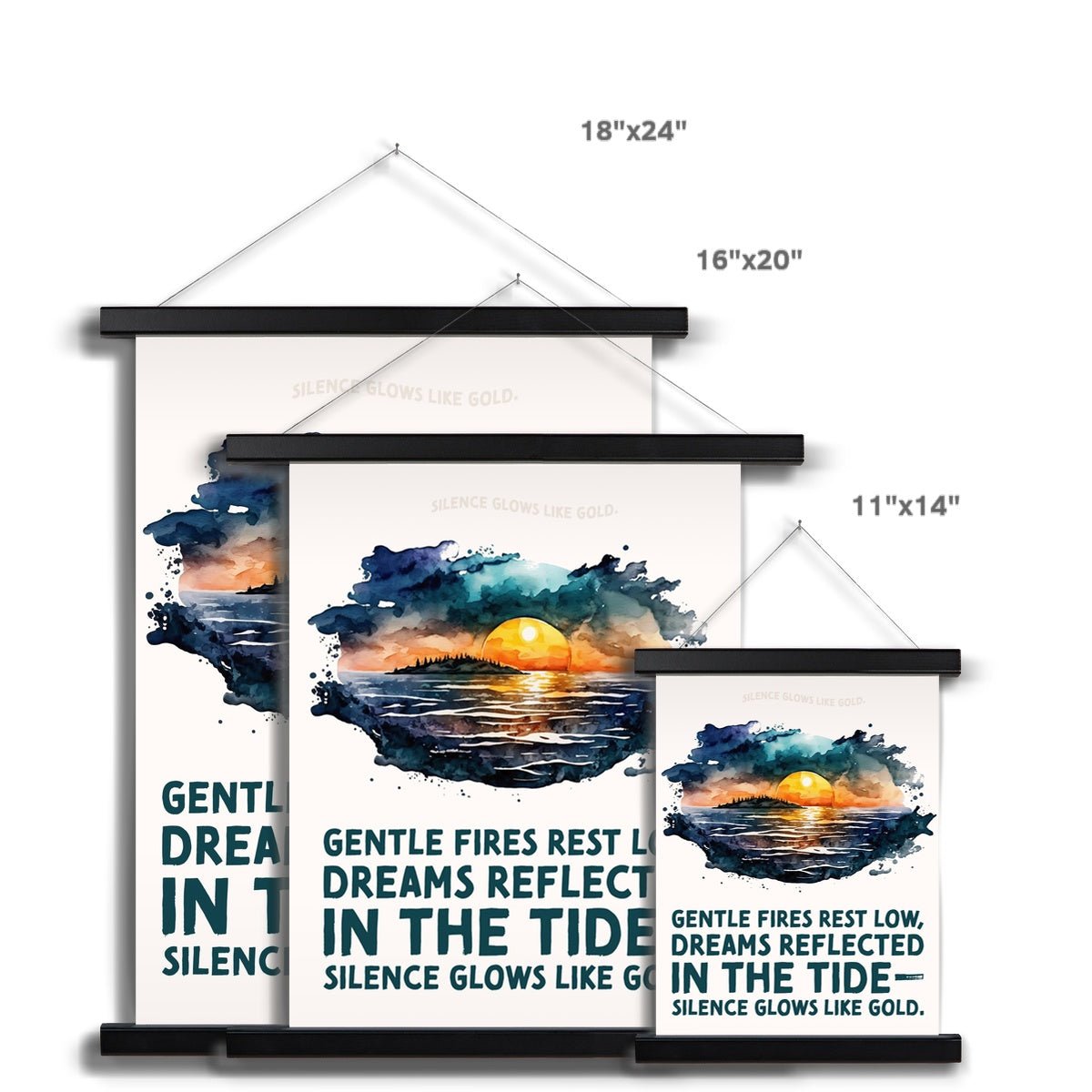 Nature's Serenity - Serene Sunsets 3 5 - Landscapes Poster Print by doingly