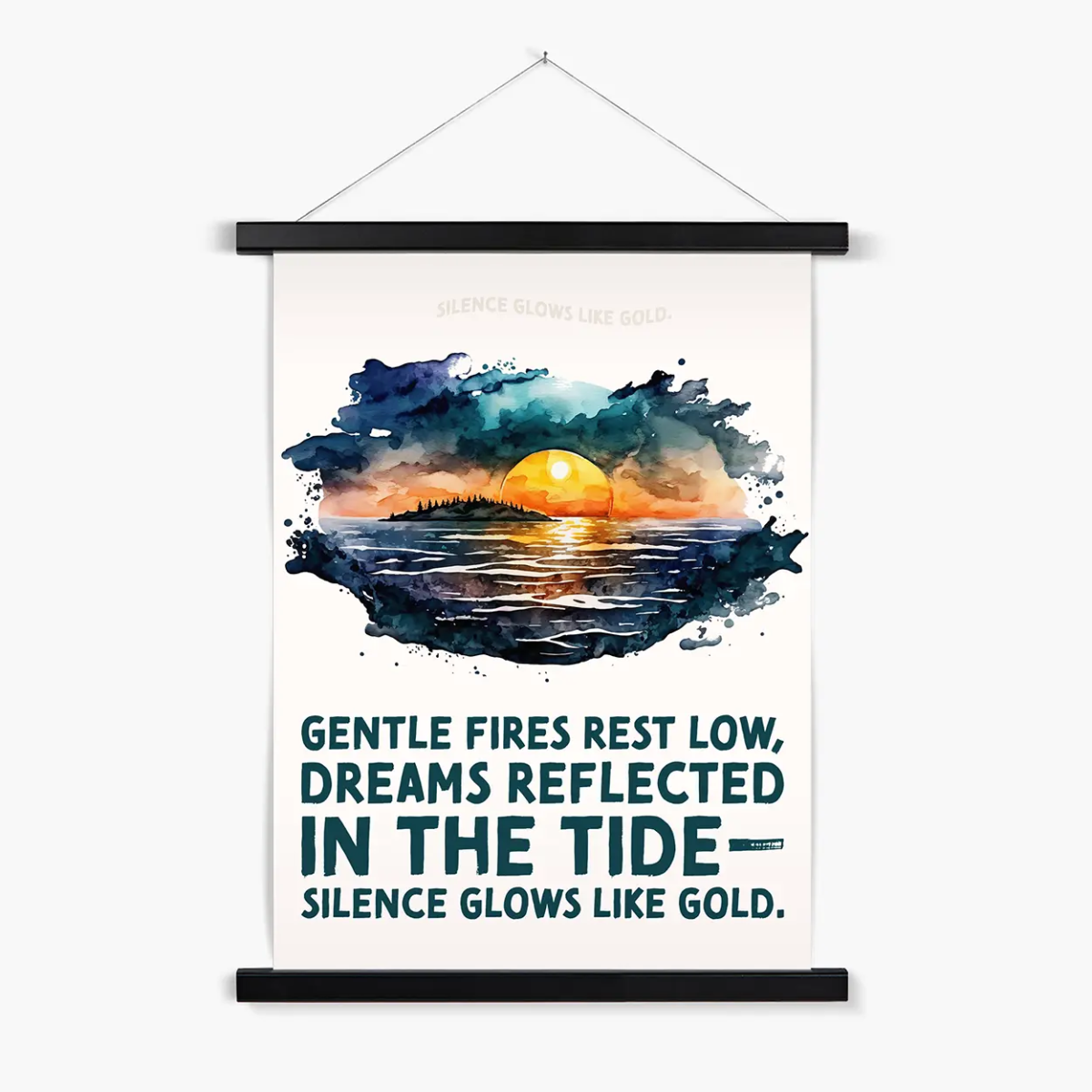 Nature's Serenity - Serene Sunsets 3 4 - Landscapes Poster Print by doingly