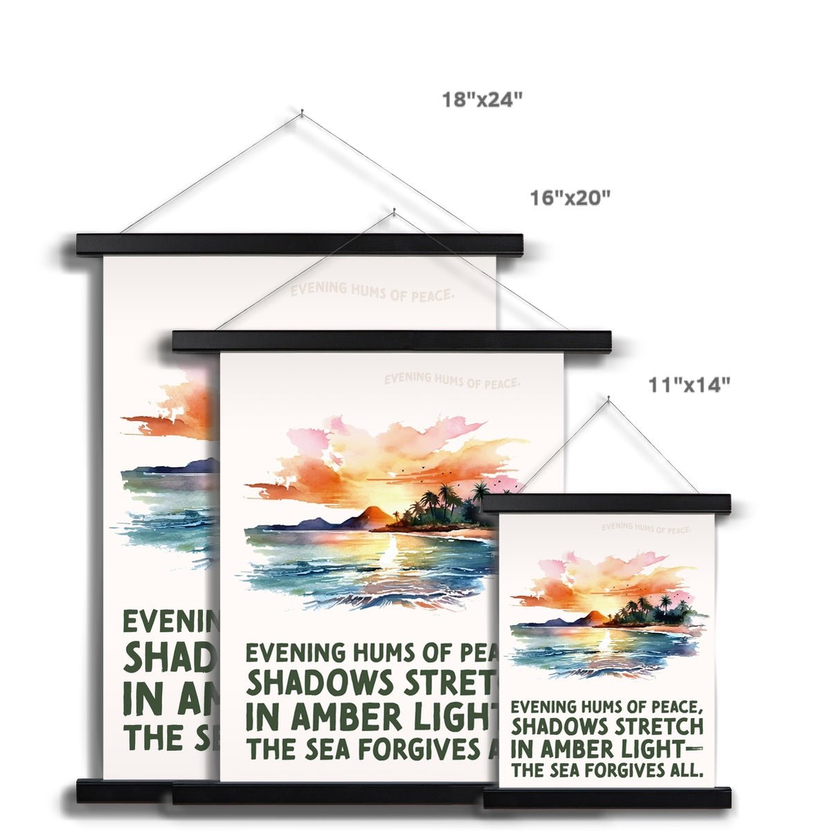 Nature's Serenity - Serene Sunsets 4 5 - Landscapes Poster Print by doingly