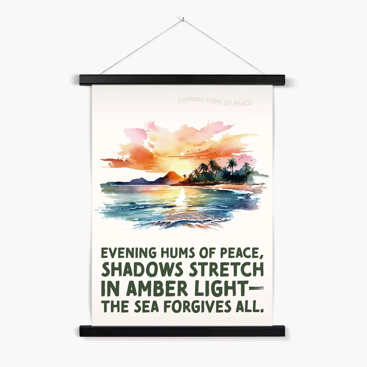 Nature's Serenity - Serene Sunsets 4 4 - Landscapes Poster Print by doingly