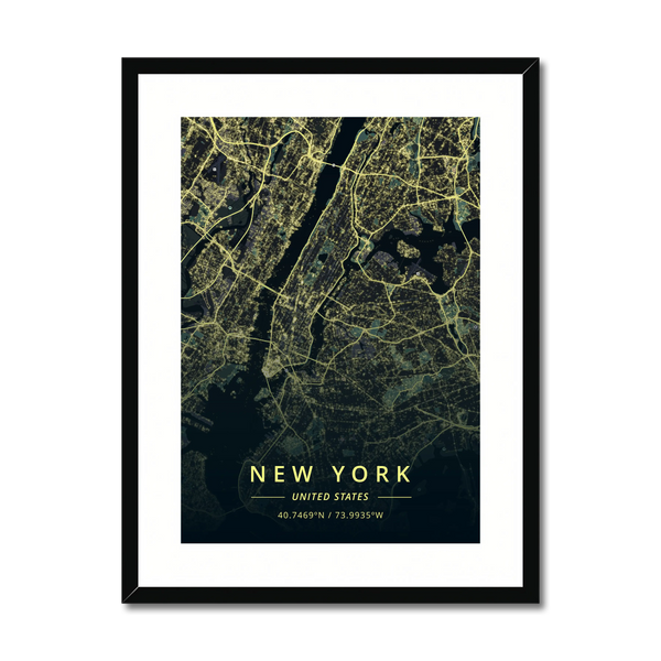 New York Maps 10 - Map Matte Print by doingly