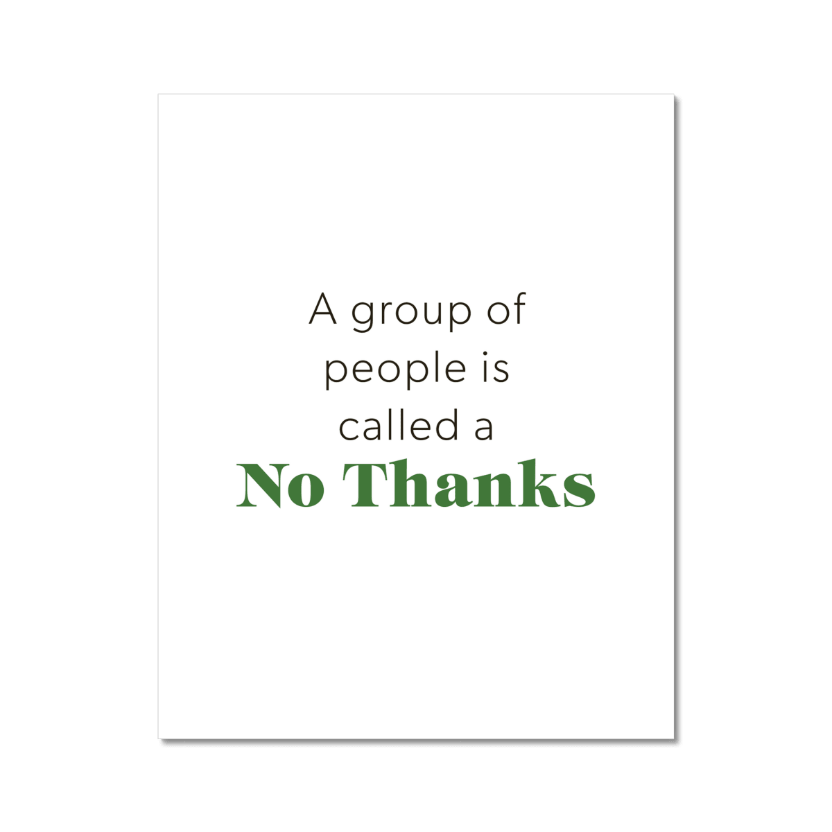 No Thanks 2 - Laugh Art Tile by doingly