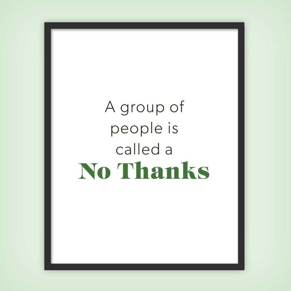 No Thanks 1 - Laugh Art Tile by doingly
