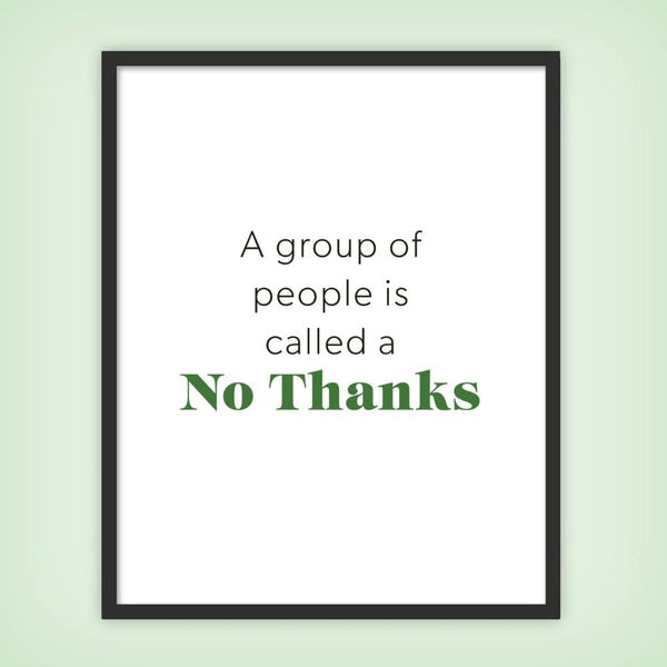 No Thanks 1 - Laugh Art Tile by doingly