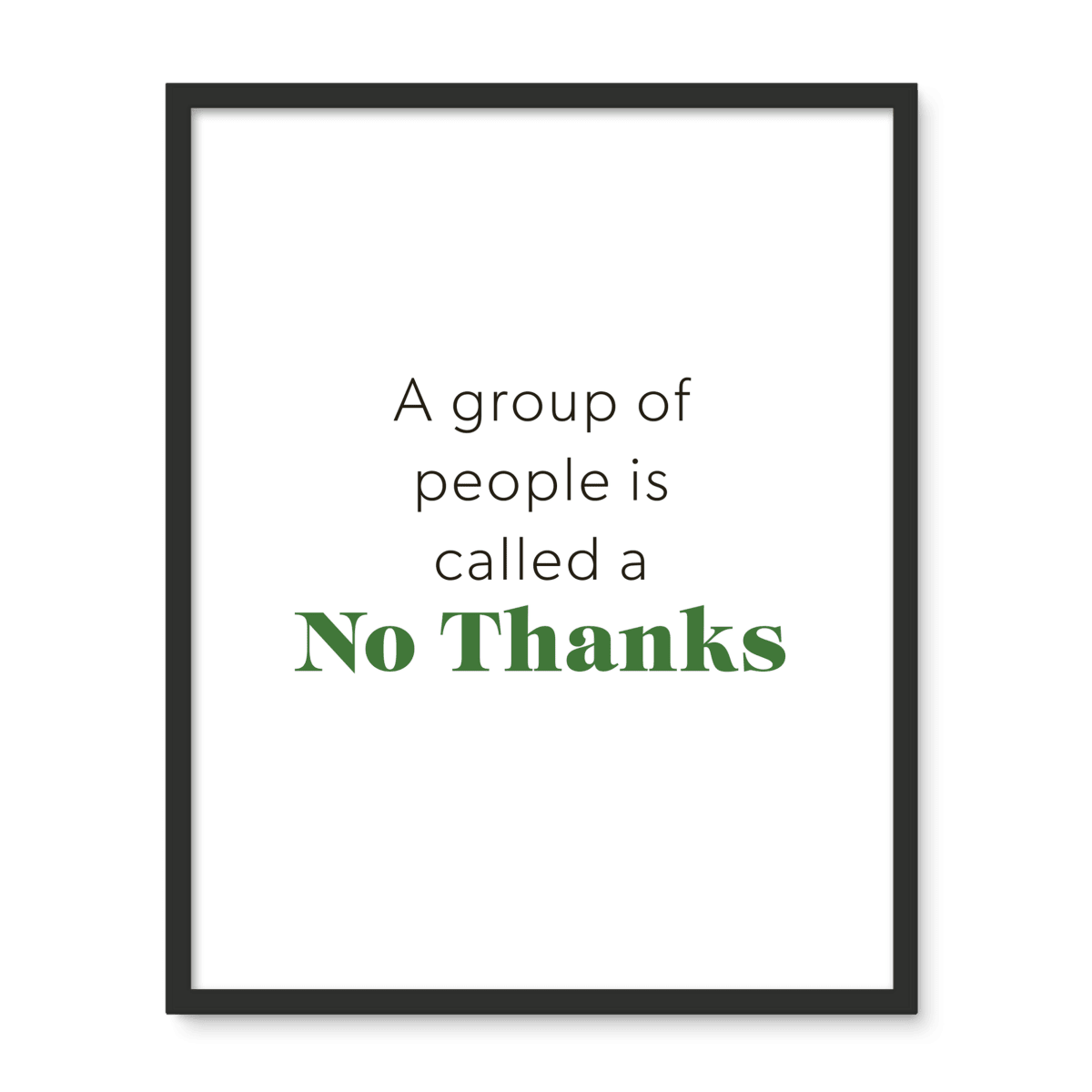 No Thanks 1 - Laugh Art Tile by doingly