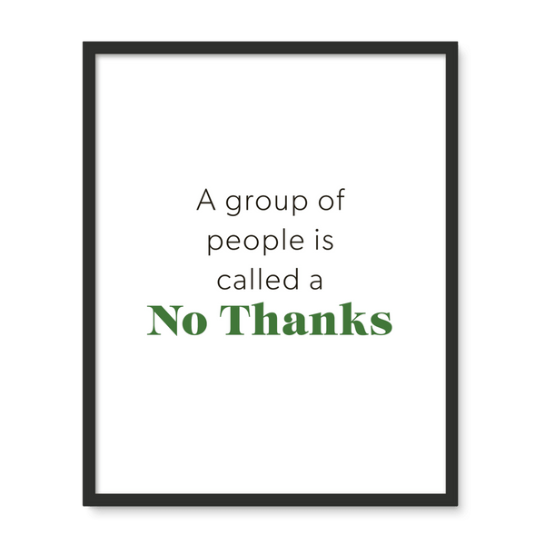 No Thanks 1 - Laugh Art Tile by doingly