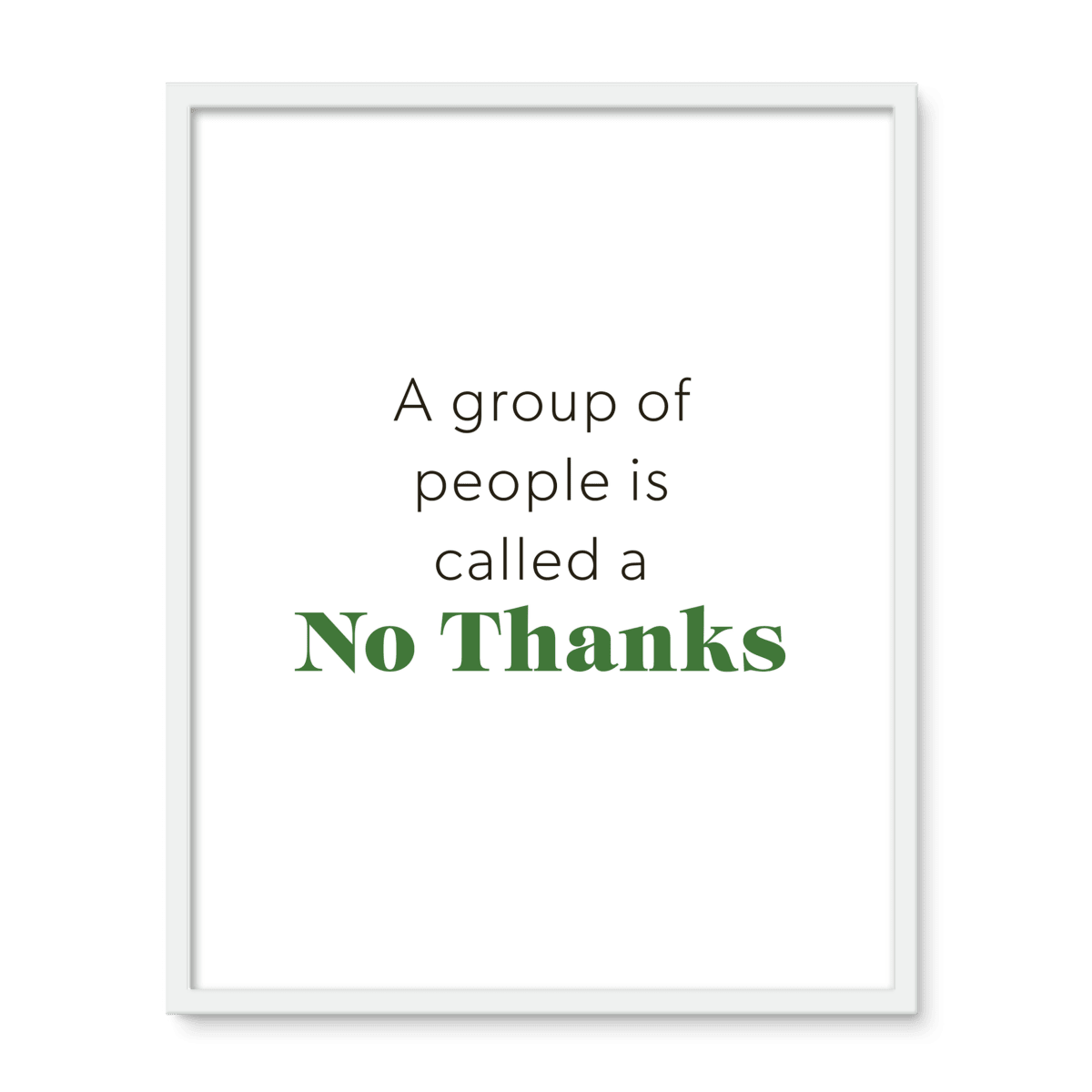 No Thanks 3 - Laugh Art Tile by doingly