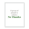 No Thanks 3 - Laugh Art Tile by doingly