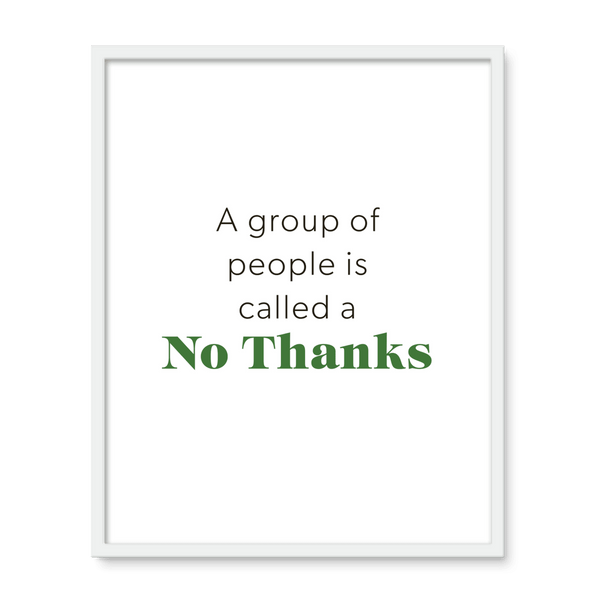 No Thanks 3 - Laugh Art Tile by doingly