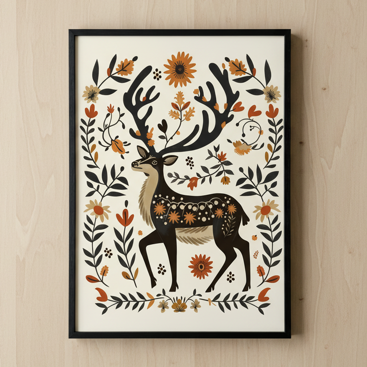 Folk Art Deer