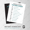 Senior Citizen Texting Codes 1 - Digital Digital Downloads by doingly
