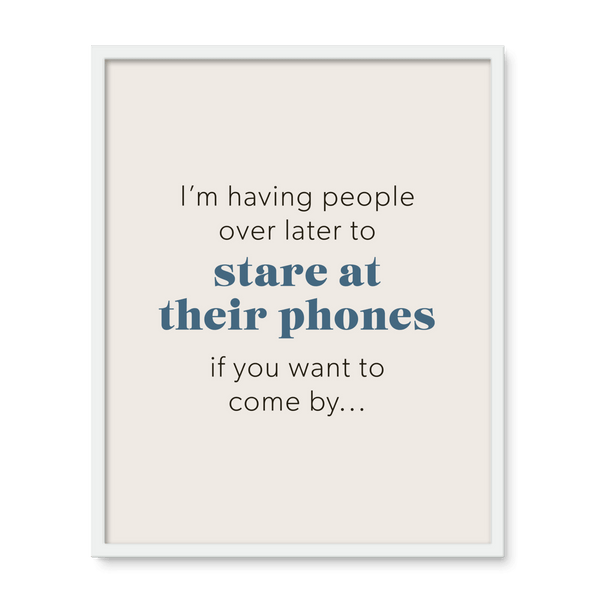 Stare At Phones 3 - Laugh Art Tile by doingly