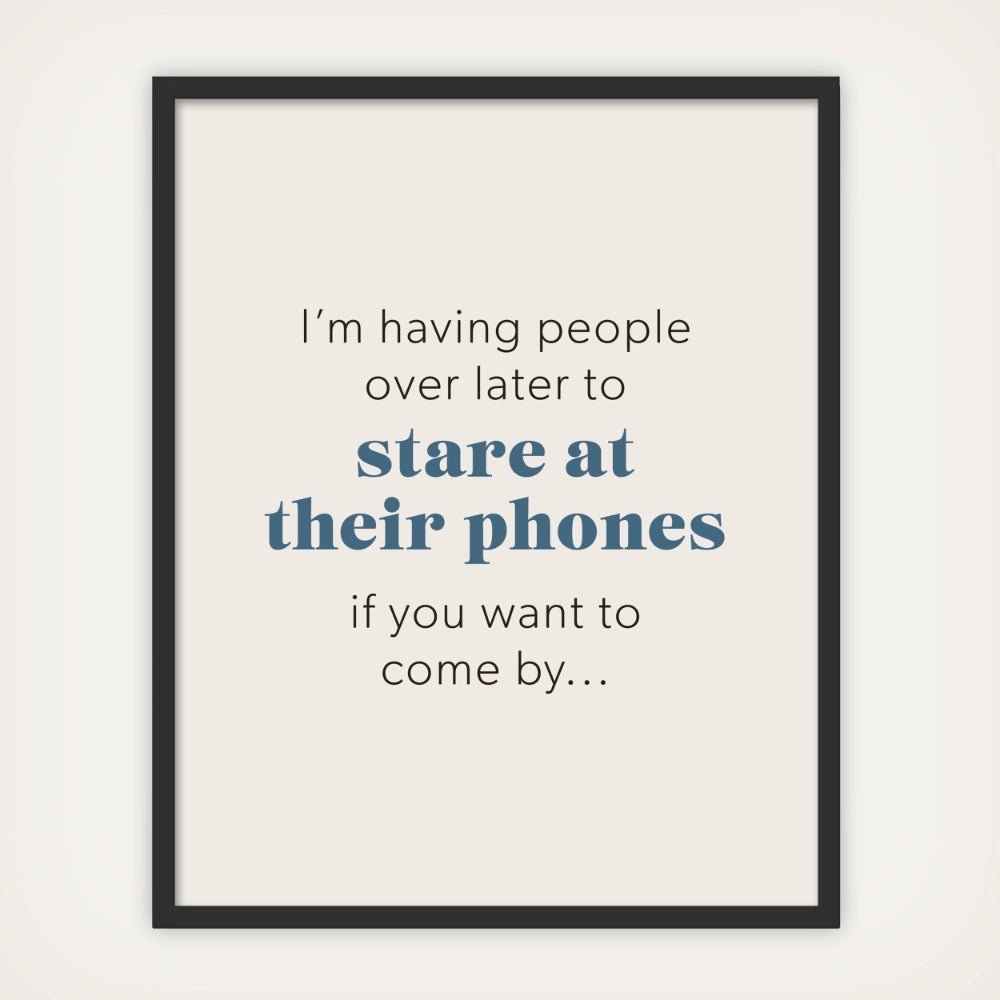 Stare At Phones 1 - Laugh Art Tile by doingly