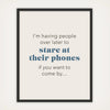 Stare At Phones 1 - Laugh Art Tile by doingly