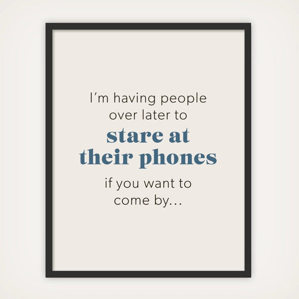 Stare At Phones 1 - Laugh Art Tile by doingly
