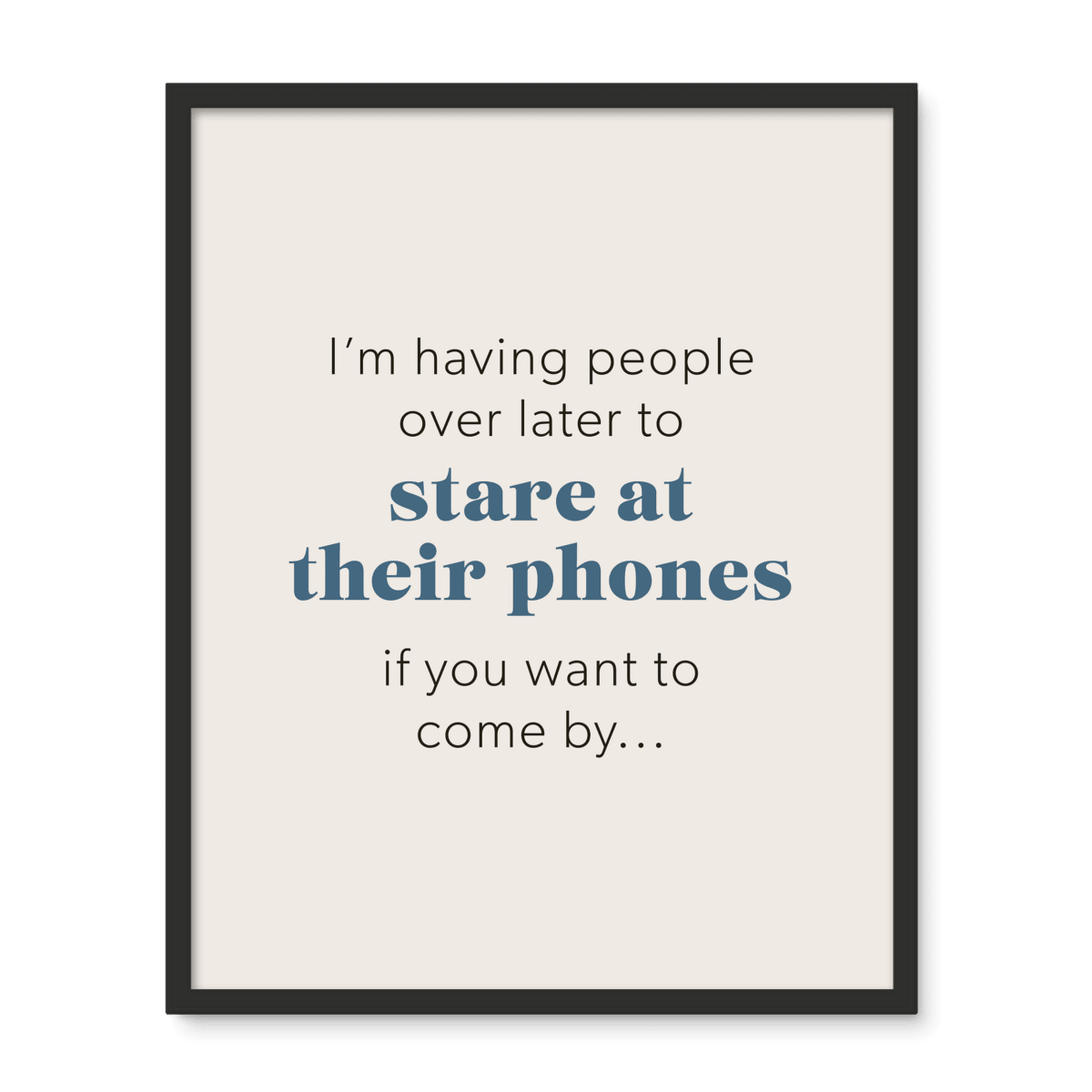 Stare At Phones 1 - Laugh Art Tile by doingly
