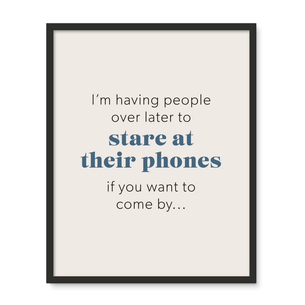 Stare At Phones 1 - Laugh Art Tile by doingly