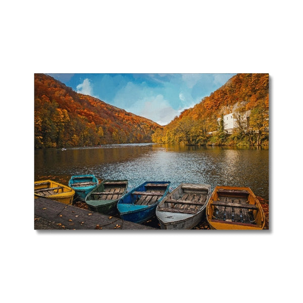 Still Waters Dock 7 - Landscapes Canvas Print by doingly