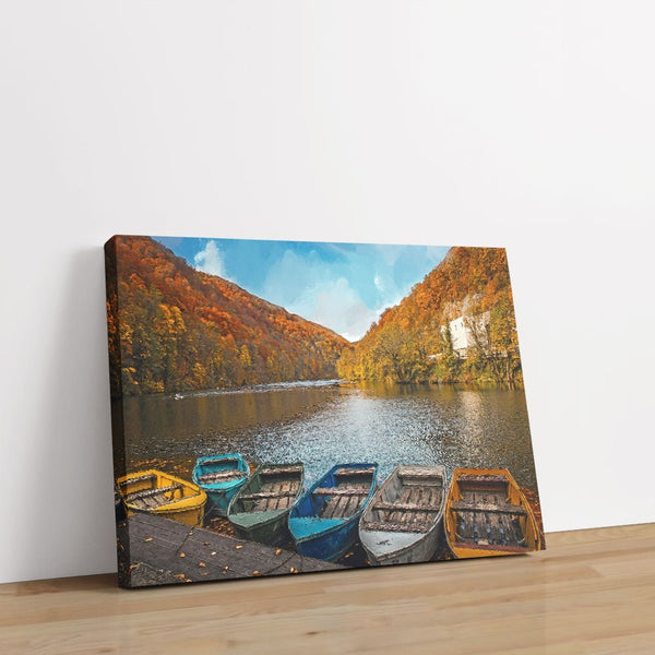 Still Waters Dock 1 - Landscapes Canvas Print by doingly