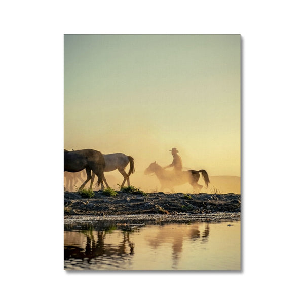 Sunset Roundup 7 - Animal Canvas Print by doingly