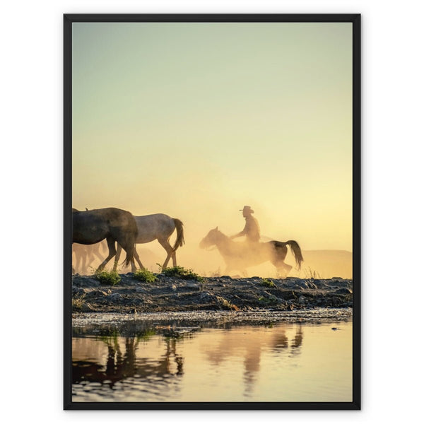 Sunset Roundup 9 - Animal Canvas Print by doingly