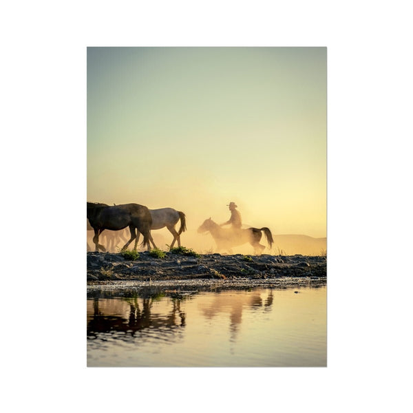 Sunset Roundup 7 - Animal Canvas Print by doingly