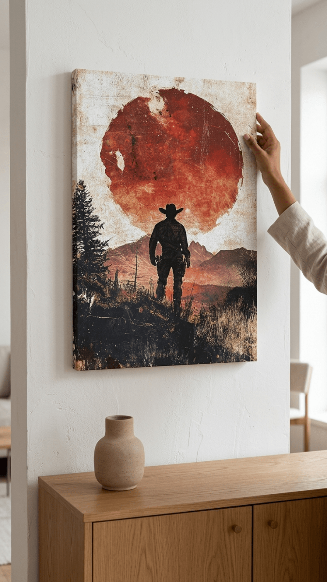 Sunset Wrangler OG 3 - Western Canvas Print by doingly