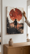 Sunset Wrangler OG 3 - Western Canvas Print by doingly