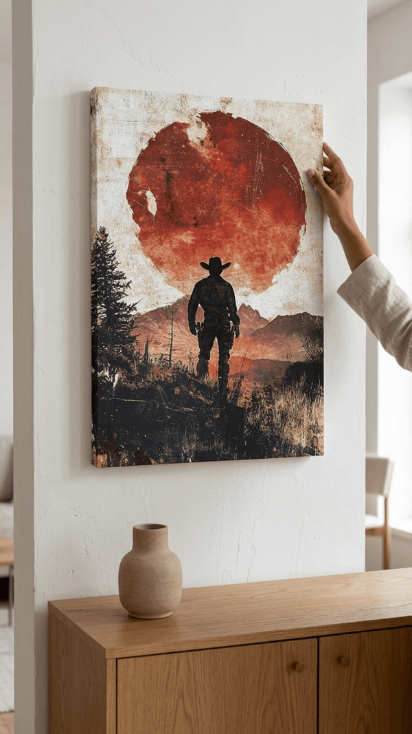 Sunset Wrangler OG 3 - Western Canvas Print by doingly
