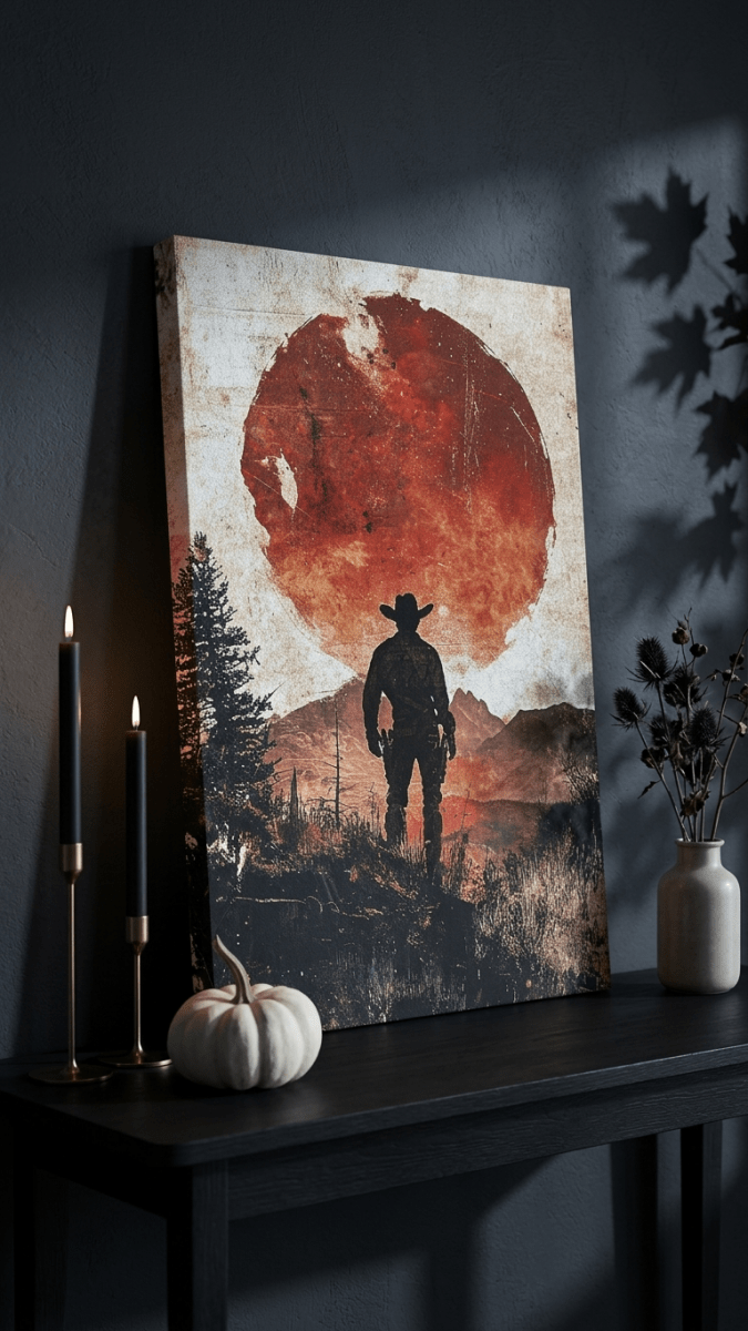 Sunset Wrangler OG 4 - Western Canvas Print by doingly