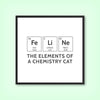 The elements of FELINE 1 - Periodic Wall Tile by doingly