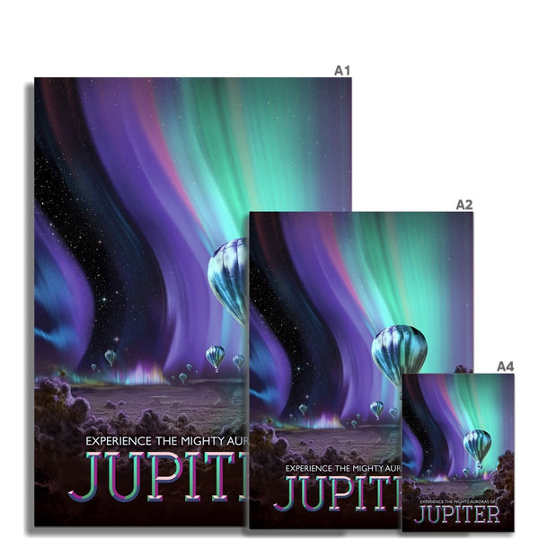 The Mighty Auroras of Jupiter 12 - NASA Classic Print by doingly