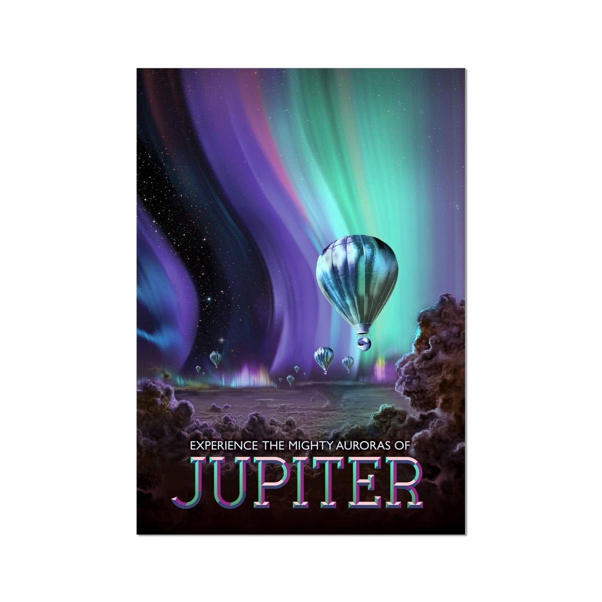 The Mighty Auroras of Jupiter 11 - NASA Classic Print by doingly