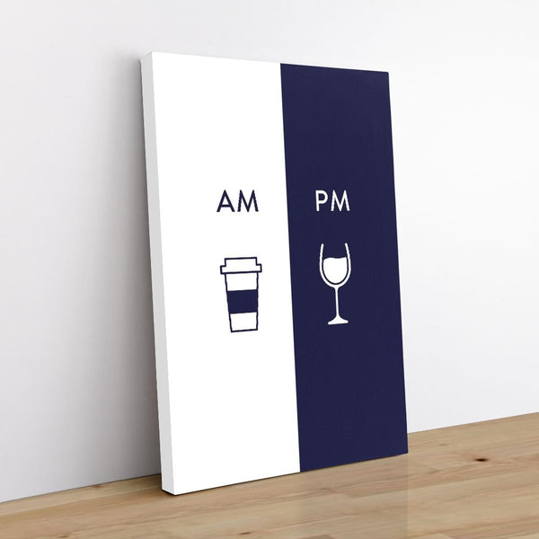 AM coffee PM wine 1 - New Canvas Print by doingly