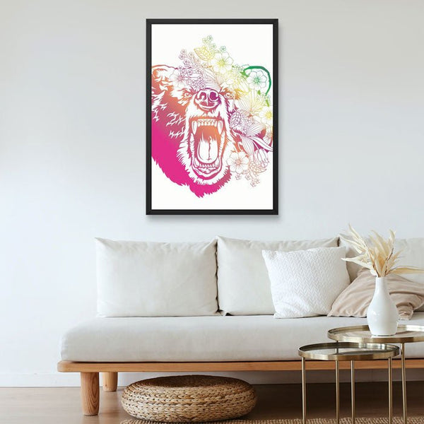 Bear Gradient 4 - Animal Canvas Print by doingly