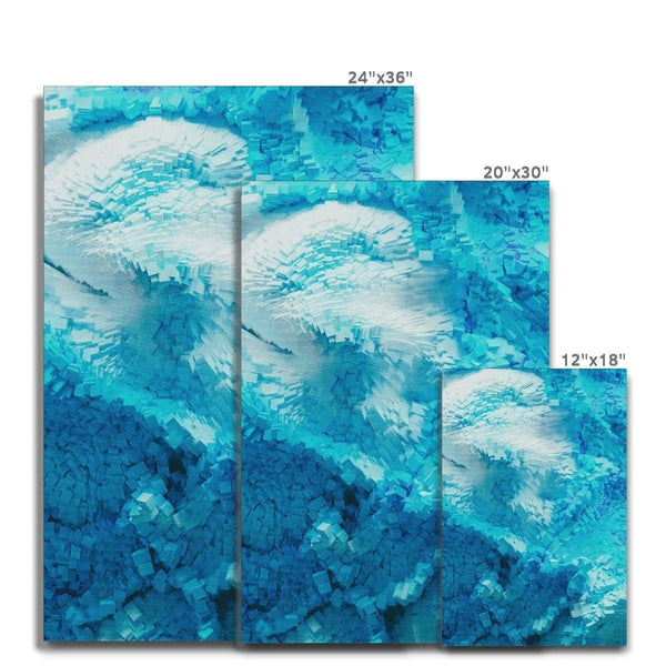 Blue Blocks 8 - Abstract Canvas Print by doingly