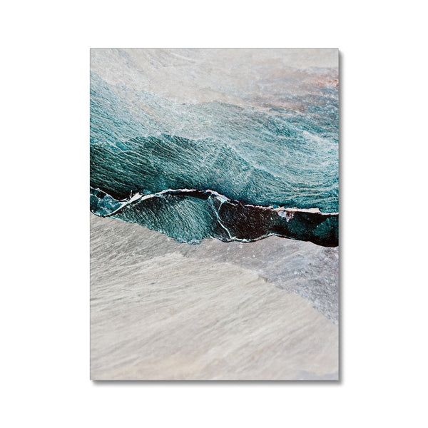 Blue Sea Playing 5 - Abstract Canvas Print by doingly