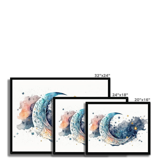 Celestial Starry Night - Moon 1 5 - New Poster Print by doingly