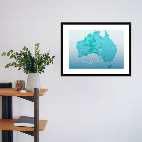 Chilled - Australia 1 - Map Matte Print by doingly