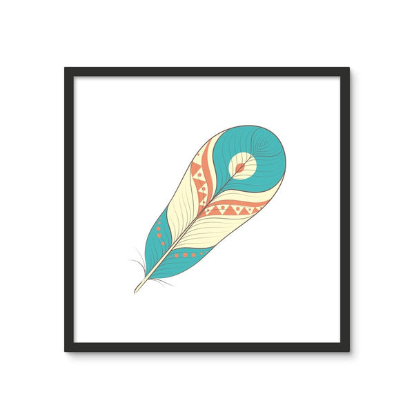 Boho Feathers A10 3 - Tile Art Print by doingly