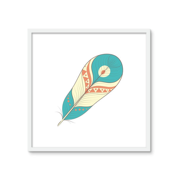 Boho Feathers A10 2 - Tile Art Print by doingly