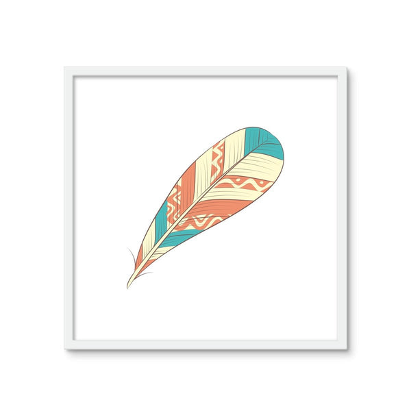 Boho Feathers A3 2 - Tile Art Print by doingly